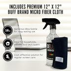 Delete Screen Cleaner Spray Kit, 2 Pack, 16oz and 2oz Bottle and 12"x12" - Image 4