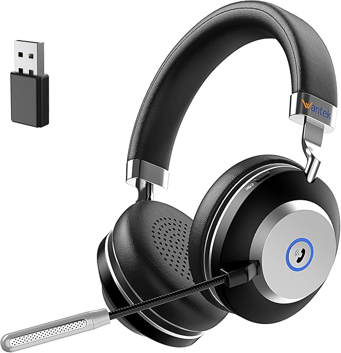 Wantek Wireless Headset with Microphone by Wantek