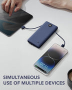 VRURC Portable Charger Built-in Cables and AC Wall Plug, USB C Power Bank - Image 9