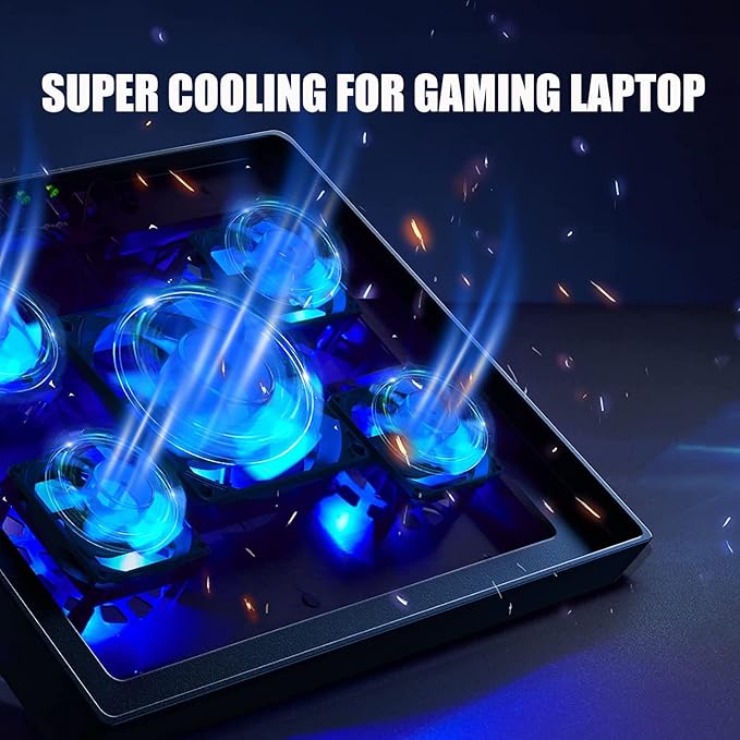 Laptop Cooling Pad 17inch 15.6 14 13 12inch Gaming Cooler Pad Chill Mat 5 Quiet - Image 2