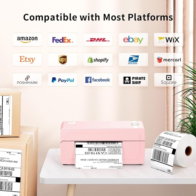 JADENS Bluetooth Thermal Label Printer 4x6, Compatible - Image 2