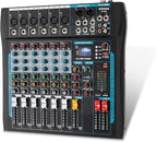 Audio Mixer, 6 Channel Board Mixer by SIKUING