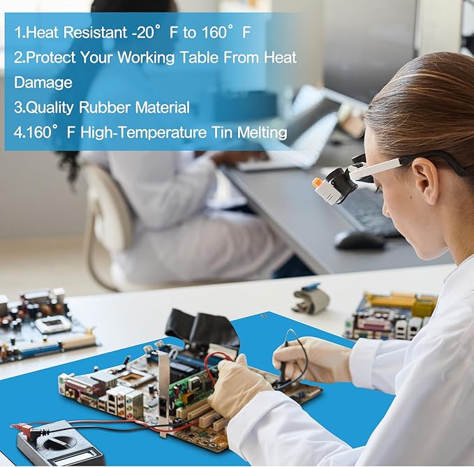 Anti-Static Mat Kits Includes Heat Resistant ESD Mats Anti Static Wrist Straps - Image 6