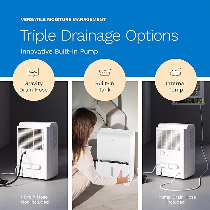 hOmeLabs 50 Pint Wi-Fi Dehumidifier - Image 3