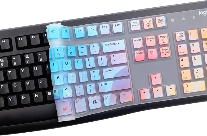 Silicone Keyboard Cover for Logitech K120 & MK120 Ergonomic Desktop USB Wired - Image 5