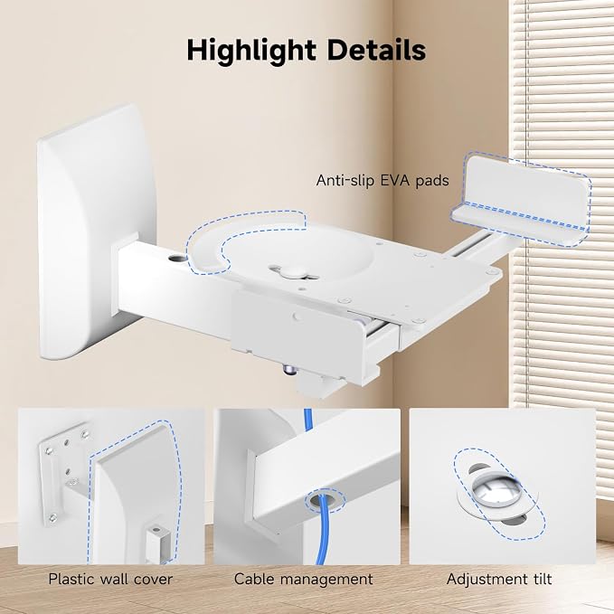 suptek Large Dual Side Clamping Bookshelf Speaker Wall Mounting Bracket - Image 8