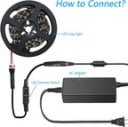 PNGKNYOCN DC 12V LED Strip Lights Dimmer DC 5.5 * 2.1mm Male to Female Mini - Image 5