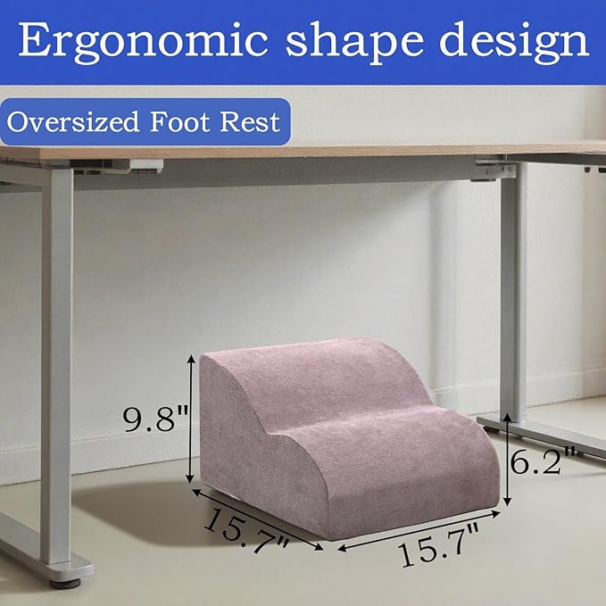 Foot Rest for Under Desk at Work.Multifunctional 3-Tier Foot Stool, - Image 2