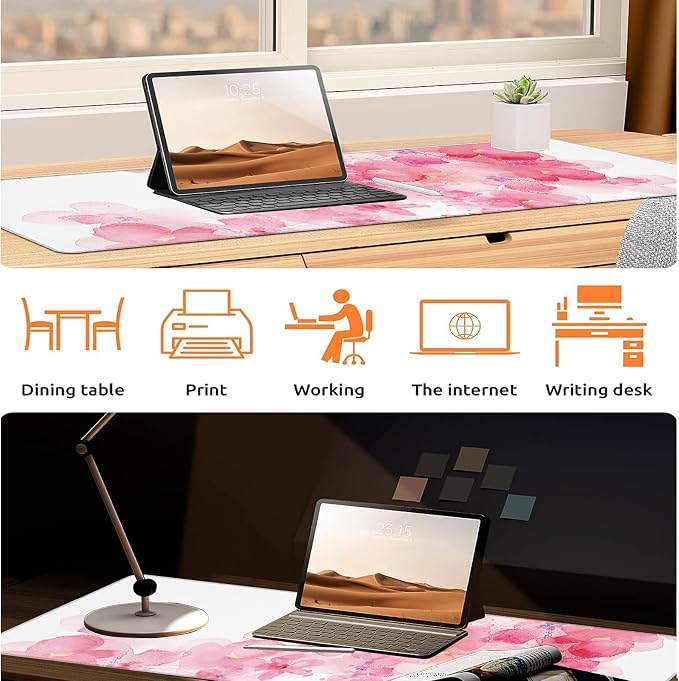 Elegant Cherry Blossom Gaming Mouse Pad, Large Office Desk Mat, Anti-Slip - Image 5