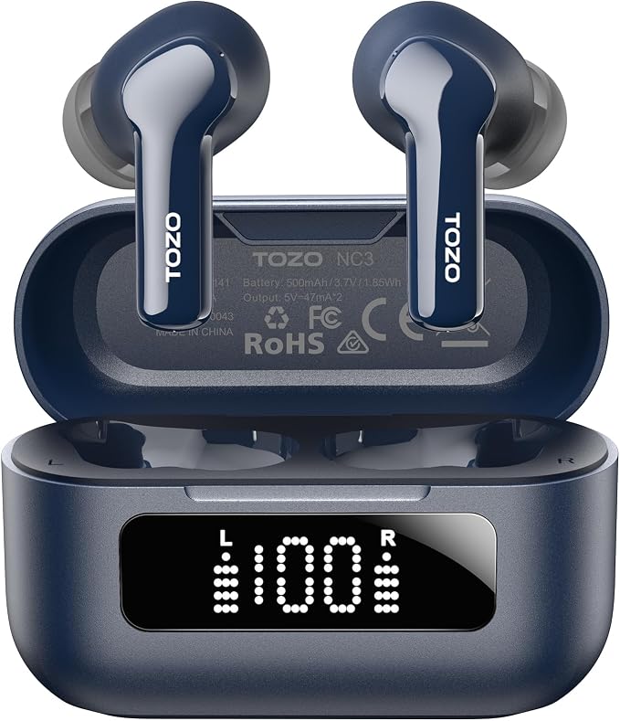 TOZO NC3 Hybrid Active Noise Cancelling Wireless Earbuds by TOZO