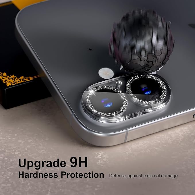 beuxece for 6 Pack iPhone 16 / iPhone 16 Plus Camera Lens Protector 9H Tempered - Image 3