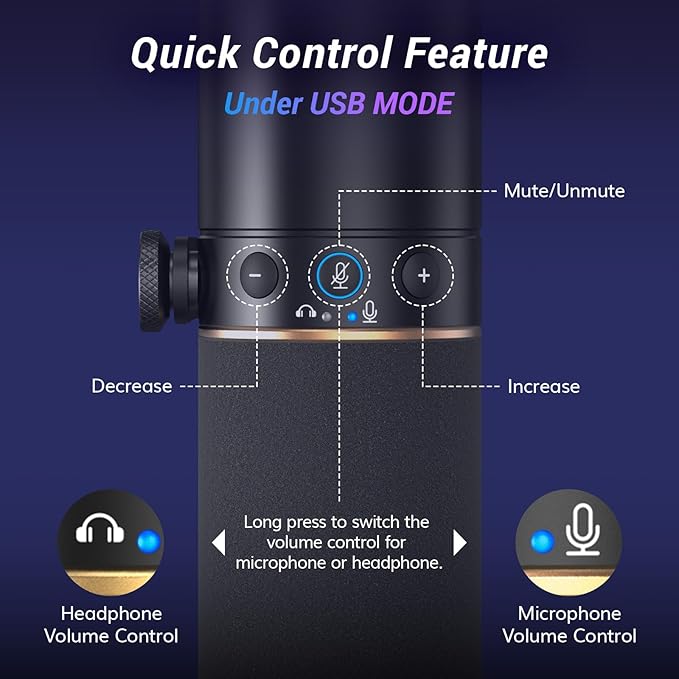 TONOR XLR/USB Gaming Mic, Dynamic Microphone - Image 5