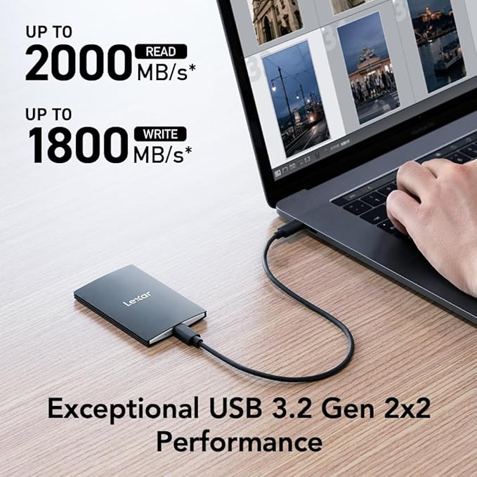 Lexar 2TB SL500 Portable SSD, Compatible w/Type-C Laptops, iPhone 15/16 - Image 2