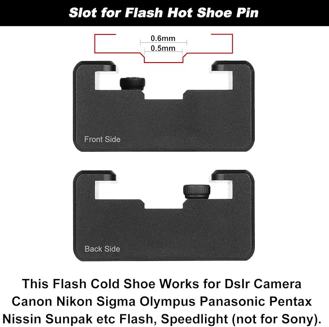 Updated Anwenk Flash Cold Shoe Mount Adapter Flash Shoe Mount Flash Stand - Image 3
