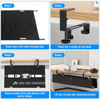No Drill Under Desk Cable Management Tray, Upgraded Oxford Fabric Wire - Image 6