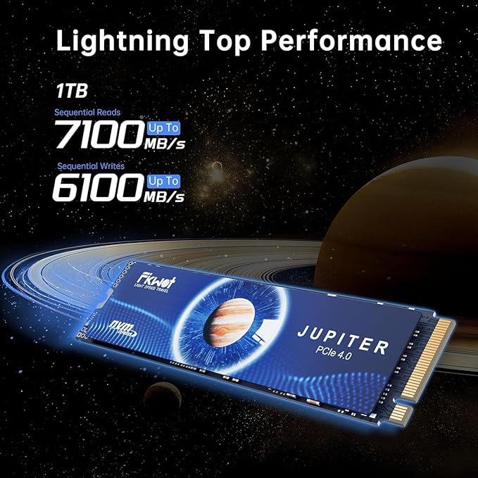 FX991 M.2 SSD 1TB NVMe SSD M2 2280 PCIe Gen 4x4, Read Up to 7100MB/s, Internal - Image 2