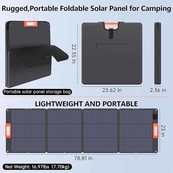 N-Type 16BB 200W Portable Solar Panel - Image 3