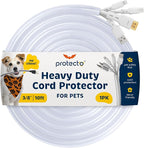 PROTECTO Heavy Duty Cord Protectors from Pets No Chew Solution, 10ft Easy to by PROTECTO