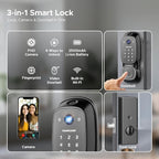 Smart Lock with Camera & Doorbell, 3-in-1 Smart Deadbolt - Image 2