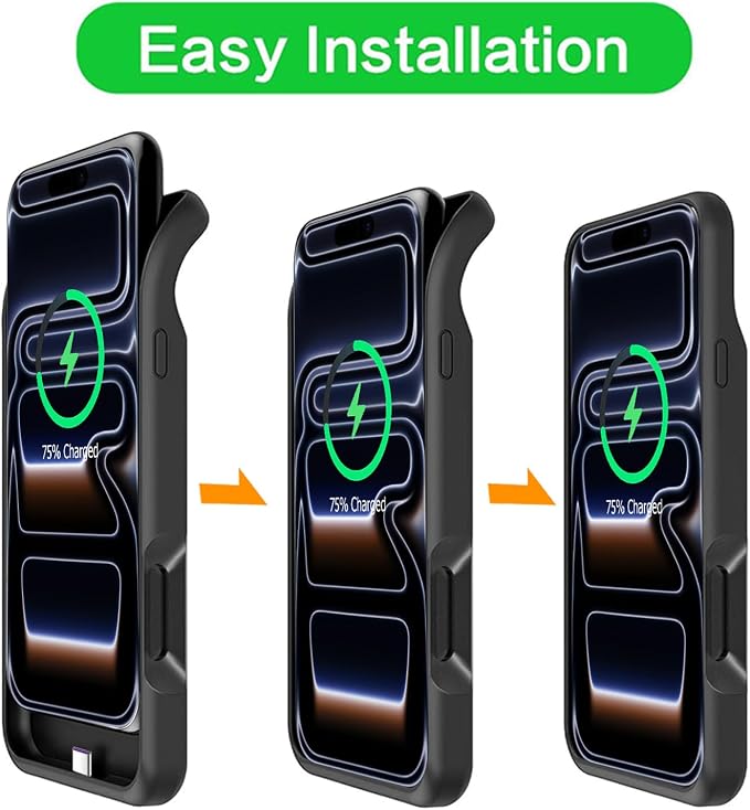 Battery Case for iPhone 17 Pro, 10000mAh Rechargeable Portable Charging Case - Image 3