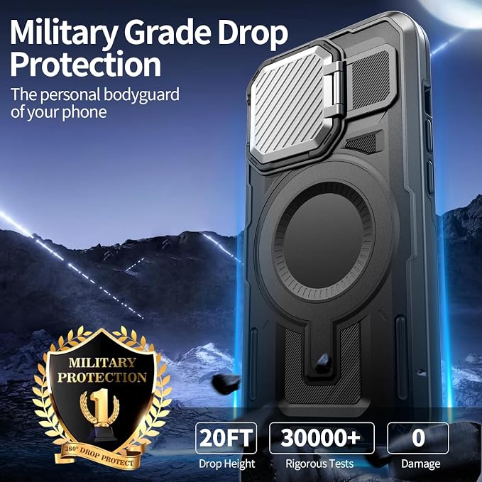 Camera Stand Case for iPhone 13 Pro, 2024 Version Military Grade Protective - Image 4