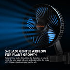 Spider Farmer 2-Pack Grow Tent Clip Fan 6", EC Motor, Custom 10 Dynamic Wind - Image 5