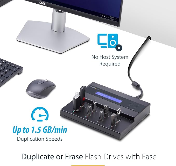 StarTech.com Standalone 1 to 7 USB Flash Drive Duplicator/Cloner / Eraser - Image 2
