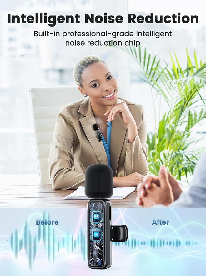 3 in 1 Wireless Lavalier Microphones - Image 4