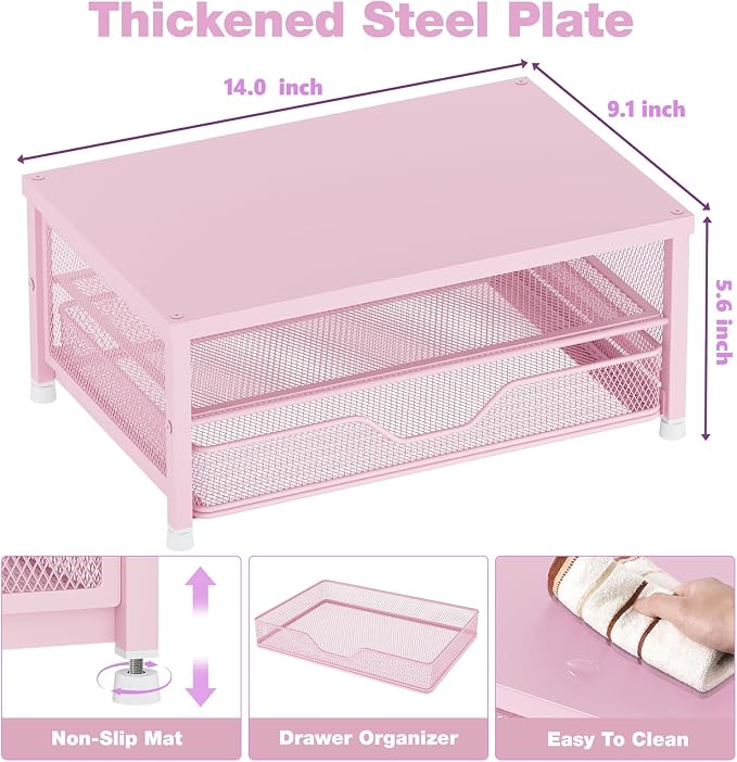 Desk Organizers and Accessories, 2-Tier Computer Monitor Stand Riser - Image 2