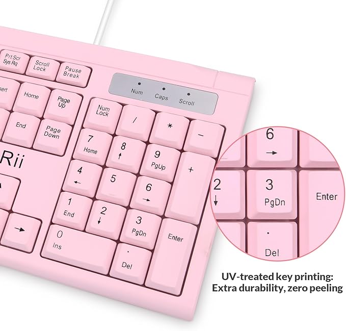 Rii RK907 Ultra-Slim Compact USB Wired Keyboard - Image 6