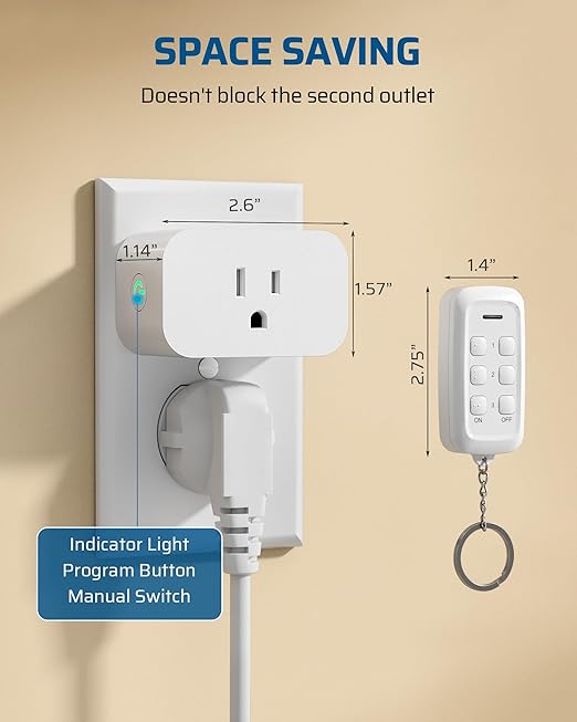 DEWENWILS Indoor Remote Control Outlet, Wireless Remote Outlets Switch - Image 5