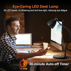 BOHON Desk Lamp for Home Office, LED Desk Light - Image 3