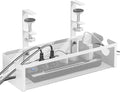 DELAMU Under Desk Cable Management Tray, No Drill Metal Mesh Cable Management by DELAMU