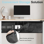 No Drill Under Desk Cable Management and Privacy Panel 2 in 1 | Modesty Panel - Image 3