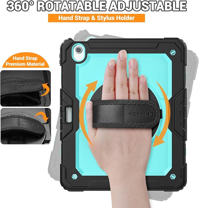 SEYMAC for iPad Air 13 Inch Case M3 2025/ M2 2024, Heavy Duty Shockproof - Image 3