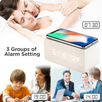 OCT17 Alarm Clock with Qi Wireless Charging Pad Compatible with iPhone Samsung - Image 8