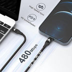 USB C to Lightning Cable 2Pack 1FT iPhone Fast Charger Cable Power Delivery - Image 3