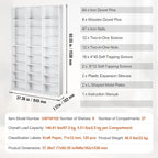 VEVOR Media Storage Cabinet, 9-layer DVD Shelf, Adjustable CD Shelves 27 - Image 3