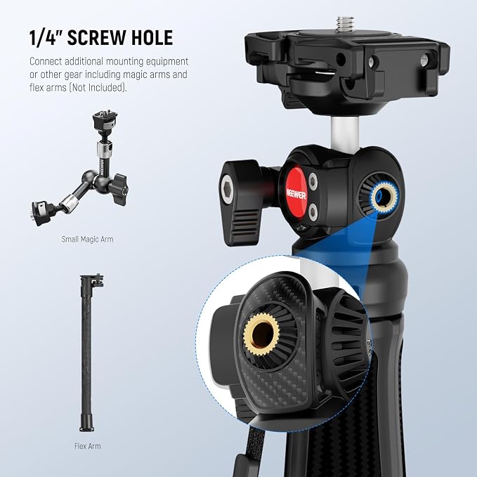 NEEWER TP38 Phone Camera Tripod, Action Camera Adapter Compatible - Image 6