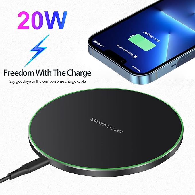Fast Wireless Charger, 20W Max Wireless Charging Pad Compatible - Image 2