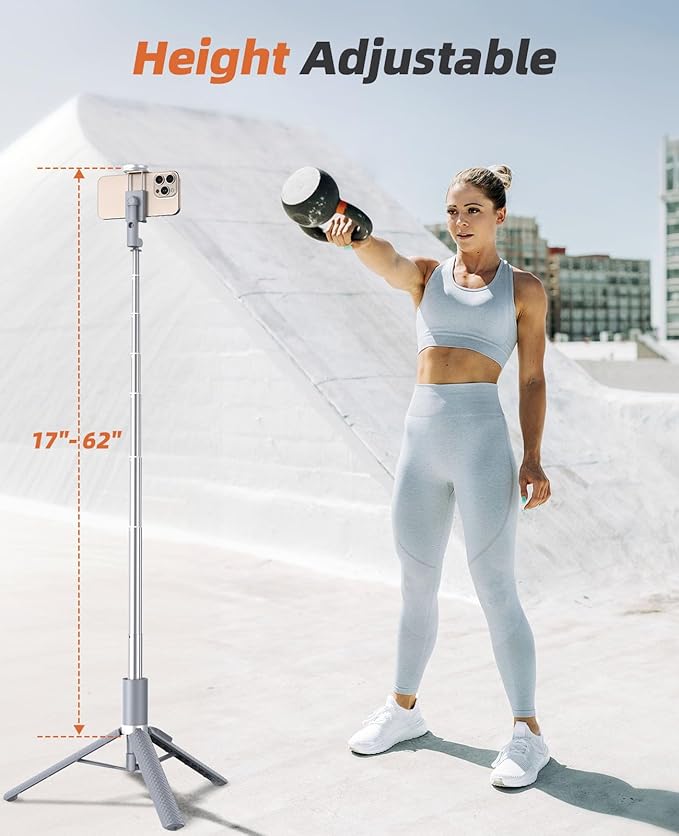 62" Phone Tripod & Selfie Stick, Tripod - Image 3
