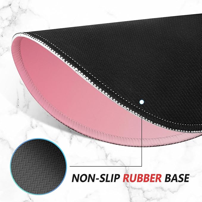 ITNRSIIET Mouse Pad Non-Slip Rubber Base Smooth Surface Stitched Edges - Image 4