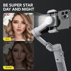 Gimbal Stabilizer for Smartphone w/LED Light Face Tracking Inception Timelapse - Image 4