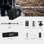 GVM 48"/120CM Carbon Fiber Motorized Camera Slider, Professional Camera Slider - Image 9