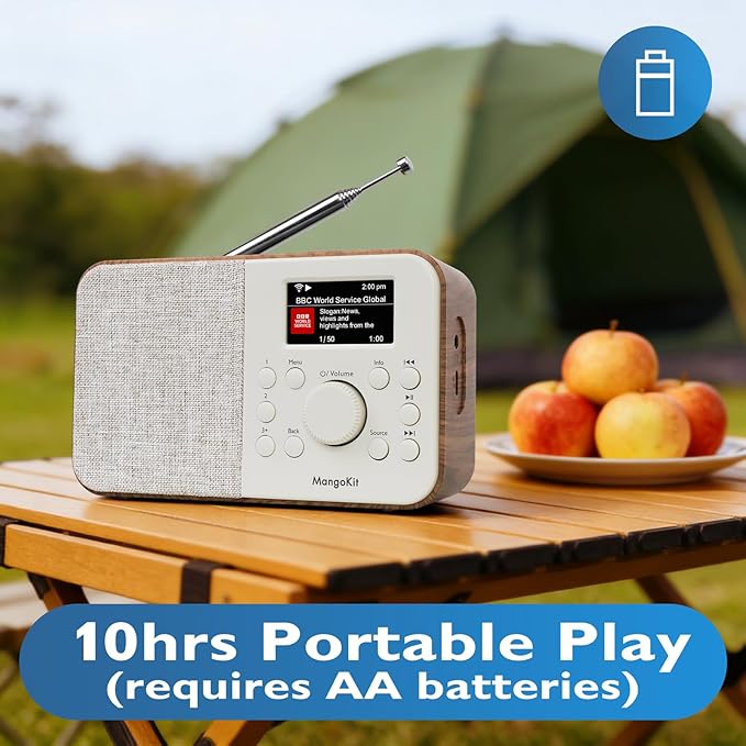 SR-L WiFi Internet Radio, Podcast Player, 150 Presets, Portable FM Radio - Image 4