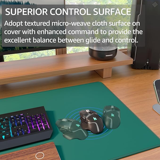 KTRIO Large Gaming Mouse Pad Desk Mat, Superior Micro-Weave Cloth, Non-Slip - Image 2