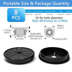 8 Pcs Cable Grommet, Snap Bushing 2-3/8" Mounting Diameter, Flexible - Image 9