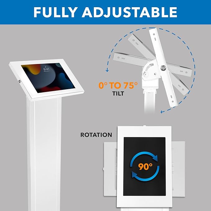 Mount-It! Anti-Theft Tablet Floor Stand, Commercial Tablet Floor Kiosk - Image 8