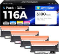 116A Toner Cartridge Set 4-Pack High Yield Replacement by JCTONER