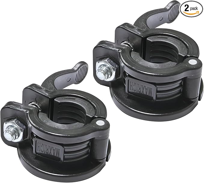 MAXRICH T Barbell Clamp 1 inch Multiple Sizes & Adjustable Weight Clips by MAXRICH